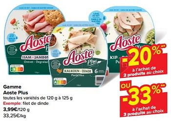 Promoties Filet de dinde - Aoste - Geldig van 08/05/2024 tot 21/05/2024 bij Carrefour