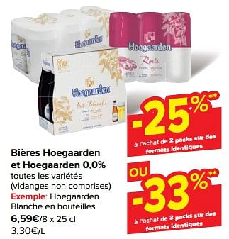 Promoties Hoegaarden blanche en bouteilles - Hoegaarden - Geldig van 08/05/2024 tot 21/05/2024 bij Carrefour