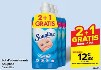 Promotions Lot d’adoucissants grand air - Soupline - Valide de 08/05/2024 à 21/05/2024 chez Carrefour