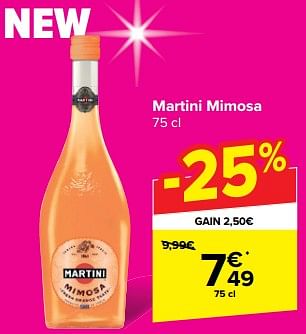 Promoties Martini mimosa - Martini - Geldig van 08/05/2024 tot 21/05/2024 bij Carrefour