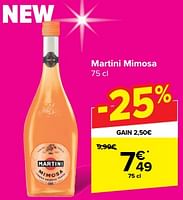 Promotions Martini mimosa - Martini - Valide de 08/05/2024 à 21/05/2024 chez Carrefour