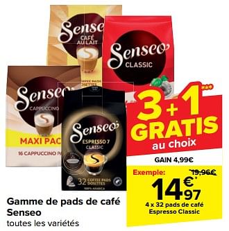 Promoties Pads de café espresso classic - Douwe Egberts - Geldig van 08/05/2024 tot 21/05/2024 bij Carrefour