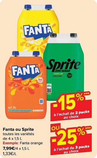 Promoties Fanta orange - Fanta - Geldig van 08/05/2024 tot 21/05/2024 bij Carrefour