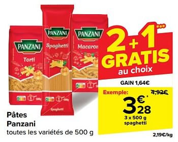 Promoties Spaghetti - Panzani - Geldig van 08/05/2024 tot 21/05/2024 bij Carrefour