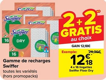 Promoties Swiffer floor dry - Swiffer - Geldig van 08/05/2024 tot 21/05/2024 bij Carrefour
