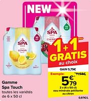 Promotions Eau minérale pétillante au citron - Spa - Valide de 08/05/2024 à 21/05/2024 chez Carrefour