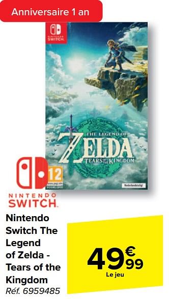 Promoties Nintendo switch the legend of zelda - tears of the kingdom - Nintendo - Geldig van 08/05/2024 tot 21/05/2024 bij Carrefour