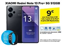 Promotions Xiaomi redmi note 13 pro+ 5g 512gb - Xiaomi - Valide de 08/05/2024 à 21/05/2024 chez Carrefour
