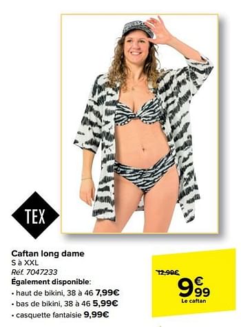 Promoties Caftan long dame - Tex - Geldig van 08/05/2024 tot 21/05/2024 bij Carrefour