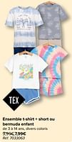Promotions Ensemble t-shirt + short ou bermuda enfant - Tex - Valide de 08/05/2024 à 21/05/2024 chez Carrefour