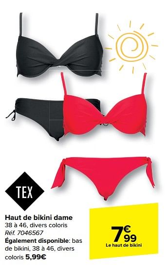 Promoties Haut de bikini dame - Tex - Geldig van 08/05/2024 tot 21/05/2024 bij Carrefour