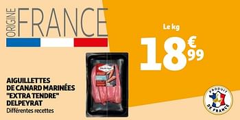 Promoties Aiguillettes de canard marinées extra tendre delpeyrat - Delpeyrat - Geldig van 07/05/2024 tot 19/05/2024 bij Auchan
