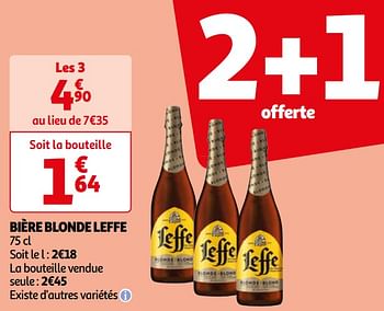 Promotions Bière blonde leffe - Leffe - Valide de 07/05/2024 à 19/05/2024 chez Auchan Ronq