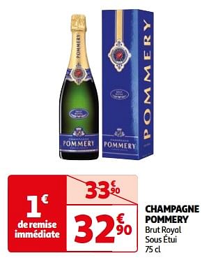 Promotions Champagne pommery brut royal sous étui - Champagne - Valide de 07/05/2024 à 19/05/2024 chez Auchan Ronq