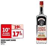 Promotions Rhum saint james royal - Saint James - Valide de 07/05/2024 à 19/05/2024 chez Auchan Ronq