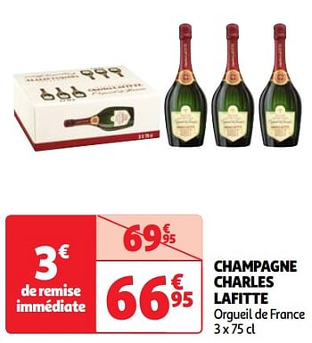 Promotions Champagne charles lafitte orgueil de france - Champagne - Valide de 07/05/2024 à 13/05/2024 chez Auchan Ronq