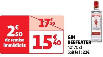 Promoties Gin beefeater - Beefeater - Geldig van 07/05/2024 tot 13/05/2024 bij Auchan