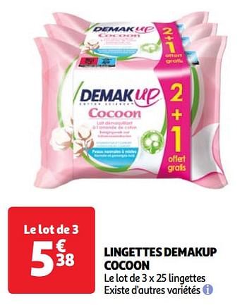 Promoties Lingettes demakup cocoon - Demak'Up - Geldig van 07/05/2024 tot 13/05/2024 bij Auchan