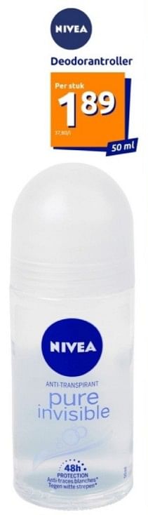 Promotions Deodorantroller - Nivea - Valide de 08/05/2024 à 14/05/2024 chez Action