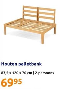 Houten palletbank-Huismerk - Action