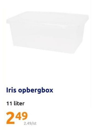 Promotions Iris opbergbox - Iris - Valide de 08/05/2024 à 14/05/2024 chez Action