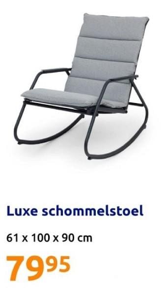 Promotions Luxe schommelstoel - Produit Maison - Action - Valide de 08/05/2024 à 14/05/2024 chez Action