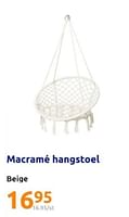 Promoties Macramé hangstoel - Huismerk - Action - Geldig van 08/05/2024 tot 14/05/2024 bij Action