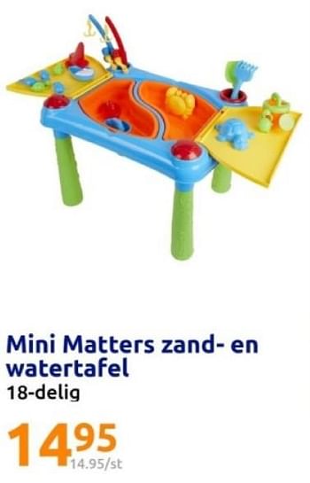 Promotions Mini matters zand en watertafel - Produit Maison - Action - Valide de 08/05/2024 à 14/05/2024 chez Action