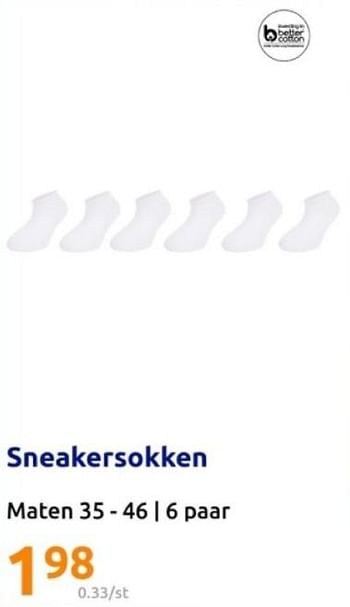 Promoties Sneakersokken - Huismerk - Action - Geldig van 08/05/2024 tot 14/05/2024 bij Action