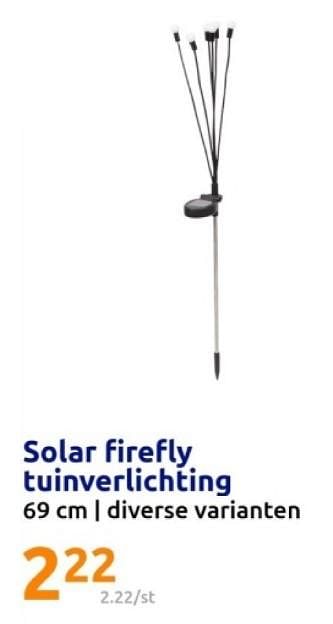 Promoties Solar firefly tuinverlichting - Huismerk - Action - Geldig van 08/05/2024 tot 14/05/2024 bij Action