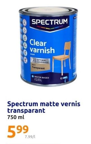 Promotions Spectrum matte vernis transparant - SPECTRUM - Valide de 08/05/2024 à 14/05/2024 chez Action