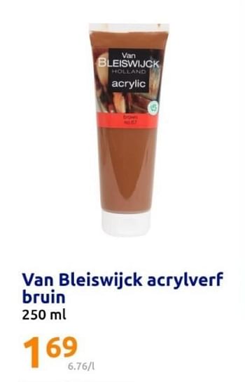 Promoties Van bleiswijck acrylverf bruin - Van Bleiswijck - Geldig van 08/05/2024 tot 14/05/2024 bij Action