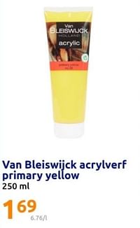 Van bleiswijck acrylverf primary yellow-Van Bleiswijck