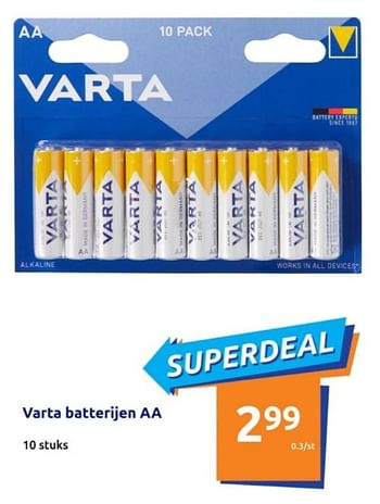 Promotions Varta batterijen aa - Varta - Valide de 08/05/2024 à 14/05/2024 chez Action