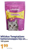 Promoties Whiskas temptations kattensnoepjes kip - Whiskas - Geldig van 08/05/2024 tot 14/05/2024 bij Action