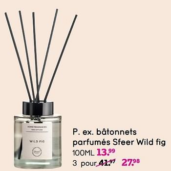 Promoties Bâtonnets parfumés sfeer wild fig - Wild Fig - Geldig van 06/05/2024 tot 12/05/2024 bij Leen Bakker
