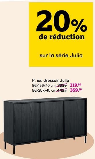 Promotions Dressoir julia - Produit maison - Leen Bakker - Valide de 06/05/2024 à 12/05/2024 chez Leen Bakker