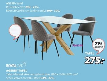 Promotions Agerby tafel - Produit Maison - Jysk - Valide de 06/05/2024 à 19/05/2024 chez Jysk