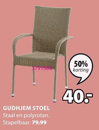 Promoties Gudhjem stoel - Huismerk - Jysk - Geldig van 06/05/2024 tot 19/05/2024 bij Jysk