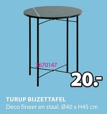 Promotions Turup bijzettafel - Produit Maison - Jysk - Valide de 06/05/2024 à 19/05/2024 chez Jysk