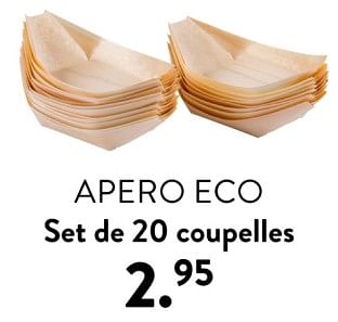 Promoties Apero eco set de 20 coupelles - Huismerk - Casa - Geldig van 02/05/2024 tot 14/06/2024 bij Casa