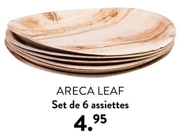 Promoties Areca leaf set de 6 assiettes - Huismerk - Casa - Geldig van 02/05/2024 tot 14/06/2024 bij Casa