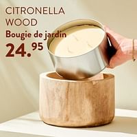 Promotions Citronella wood bougie de jardin - Produit maison - Casa - Valide de 02/05/2024 à 14/06/2024 chez Casa