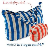 Promotions Mario sac à longues anses - Produit maison - Casa - Valide de 02/05/2024 à 14/06/2024 chez Casa