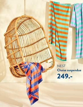 Promoties Nest chaise suspendue - Huismerk - Casa - Geldig van 02/05/2024 tot 14/06/2024 bij Casa