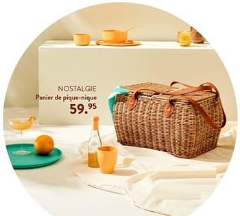Promoties Nostalgie panier de pique nique - Huismerk - Casa - Geldig van 02/05/2024 tot 14/06/2024 bij Casa