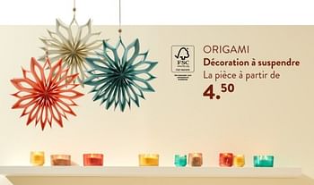 Promoties Origami décoration à suspendre - Huismerk - Casa - Geldig van 02/05/2024 tot 14/06/2024 bij Casa