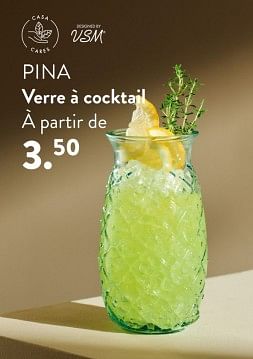 Promoties Pina verre à cocktail - Huismerk - Casa - Geldig van 02/05/2024 tot 14/06/2024 bij Casa