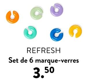 Promoties Refresh set de 6 marque verres - Huismerk - Casa - Geldig van 02/05/2024 tot 14/06/2024 bij Casa
