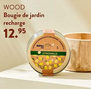 Promotions Wood bougie de jardin recharge - Produit maison - Casa - Valide de 02/05/2024 à 14/06/2024 chez Casa